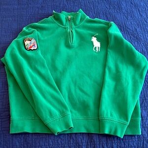 Ralph Lauren Green Kids Sweatshirt with Logo